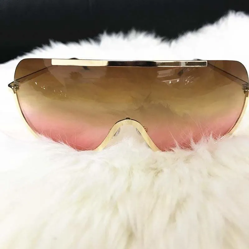 Oversized Shield Aviator Shades