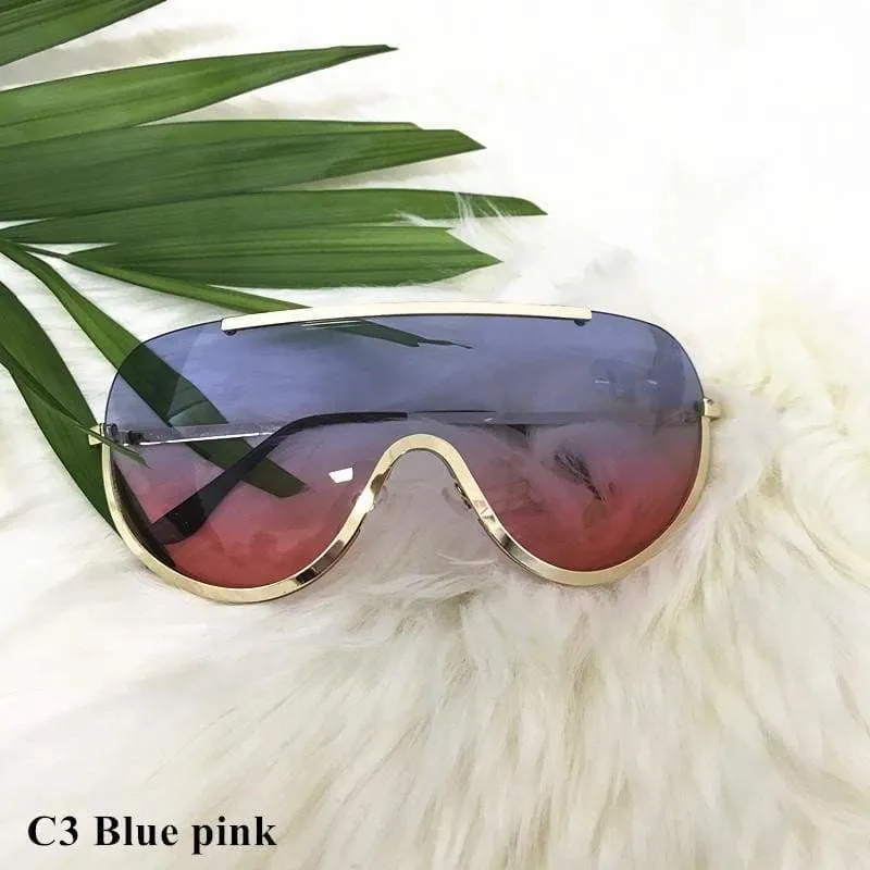 Oversized Shield Aviator Shades