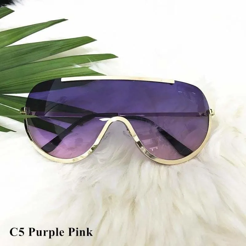 Oversized Shield Aviator Shades