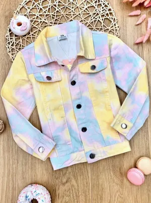 Pastel Passion Tie Dye Denim Jacket