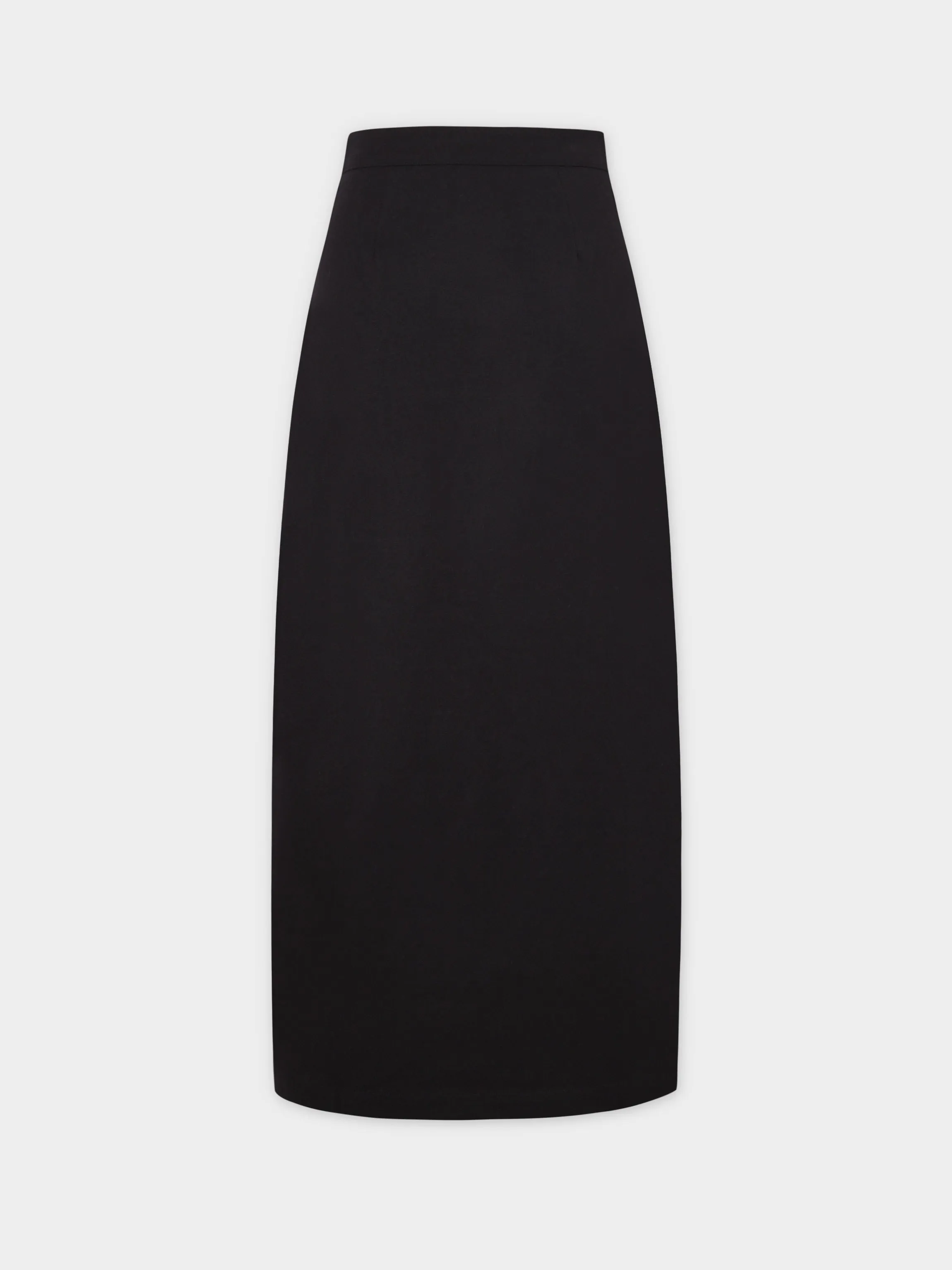 Pin Closure Wrap Skirt-Black