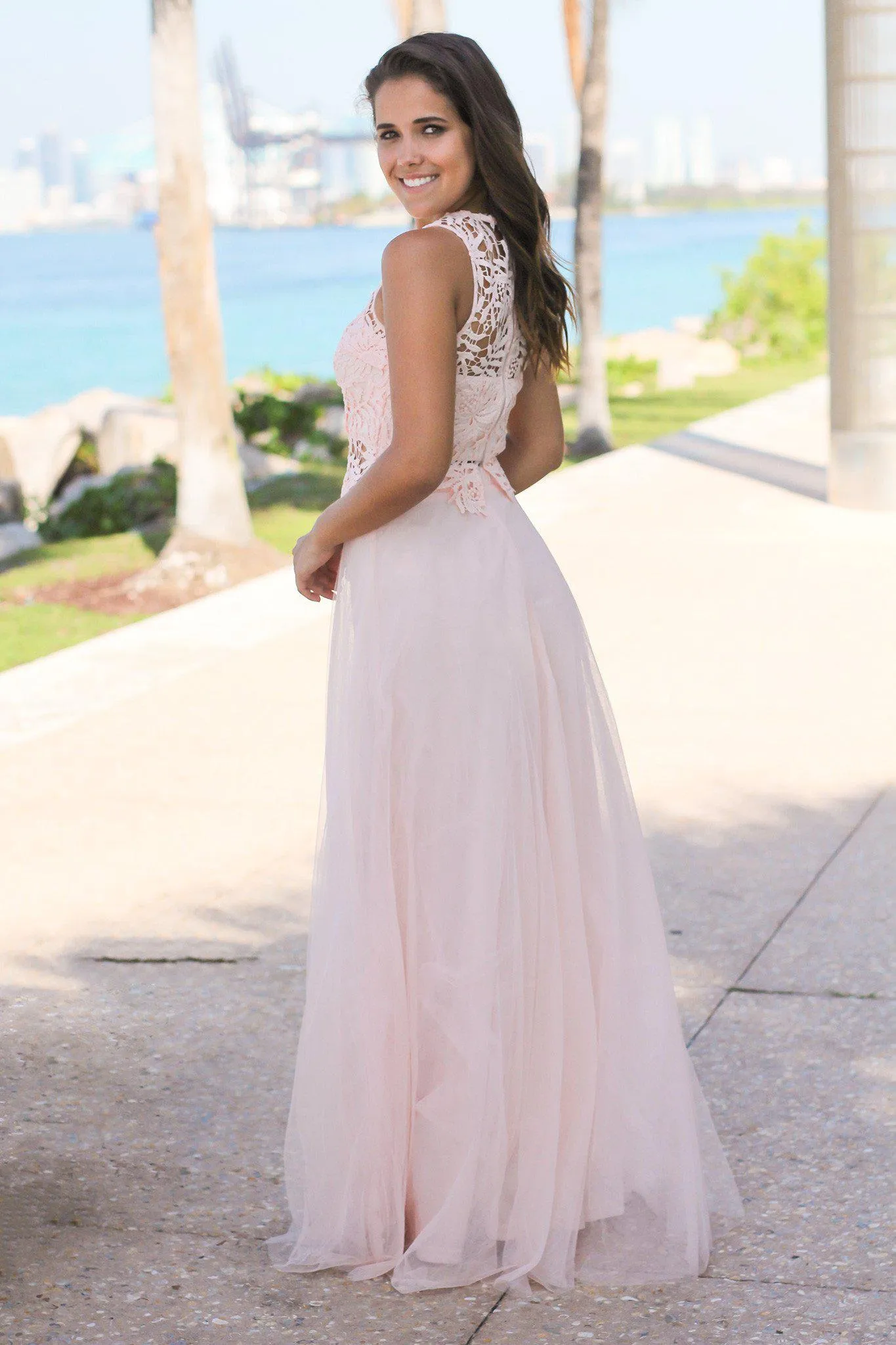 Pink Tulle Two Piece Set