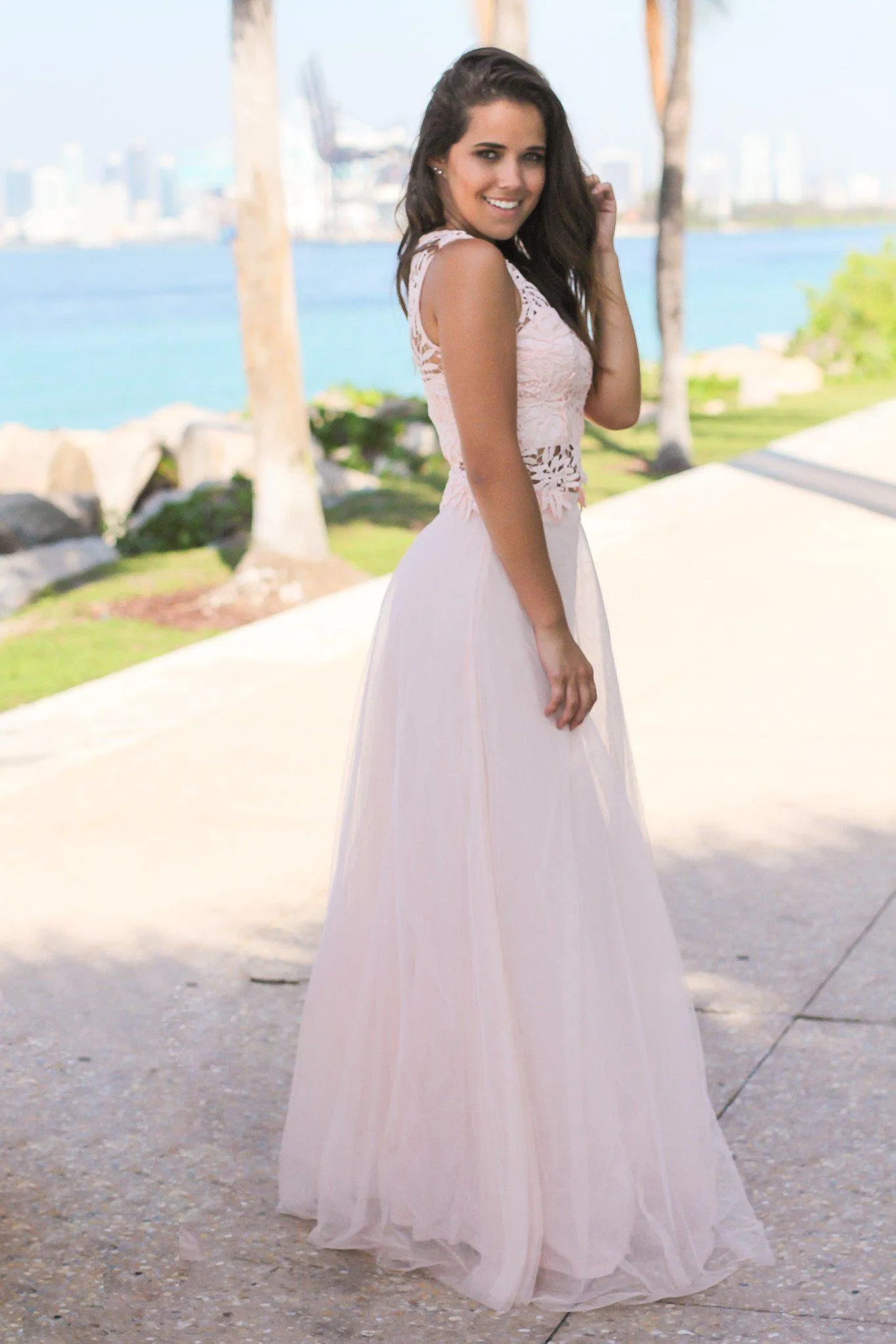 Pink Tulle Two Piece Set