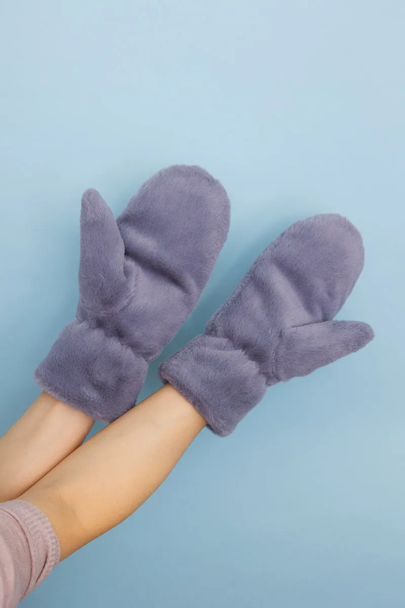 Plush Fleece Lined Cozy Mitten in Soft Colors