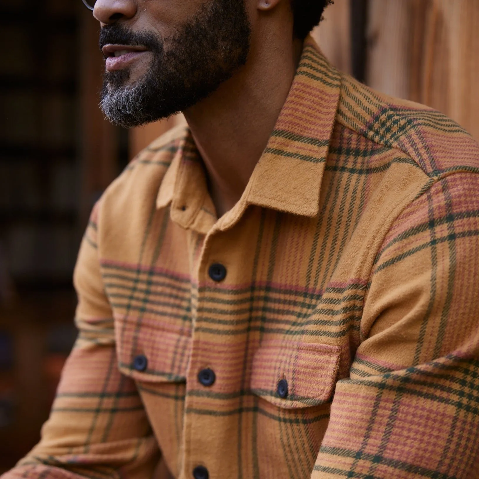 Portland Heavy Flannel  - Apple Cinnamon Green