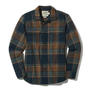 Portland Heavy Flannel - Navy Teal Orange