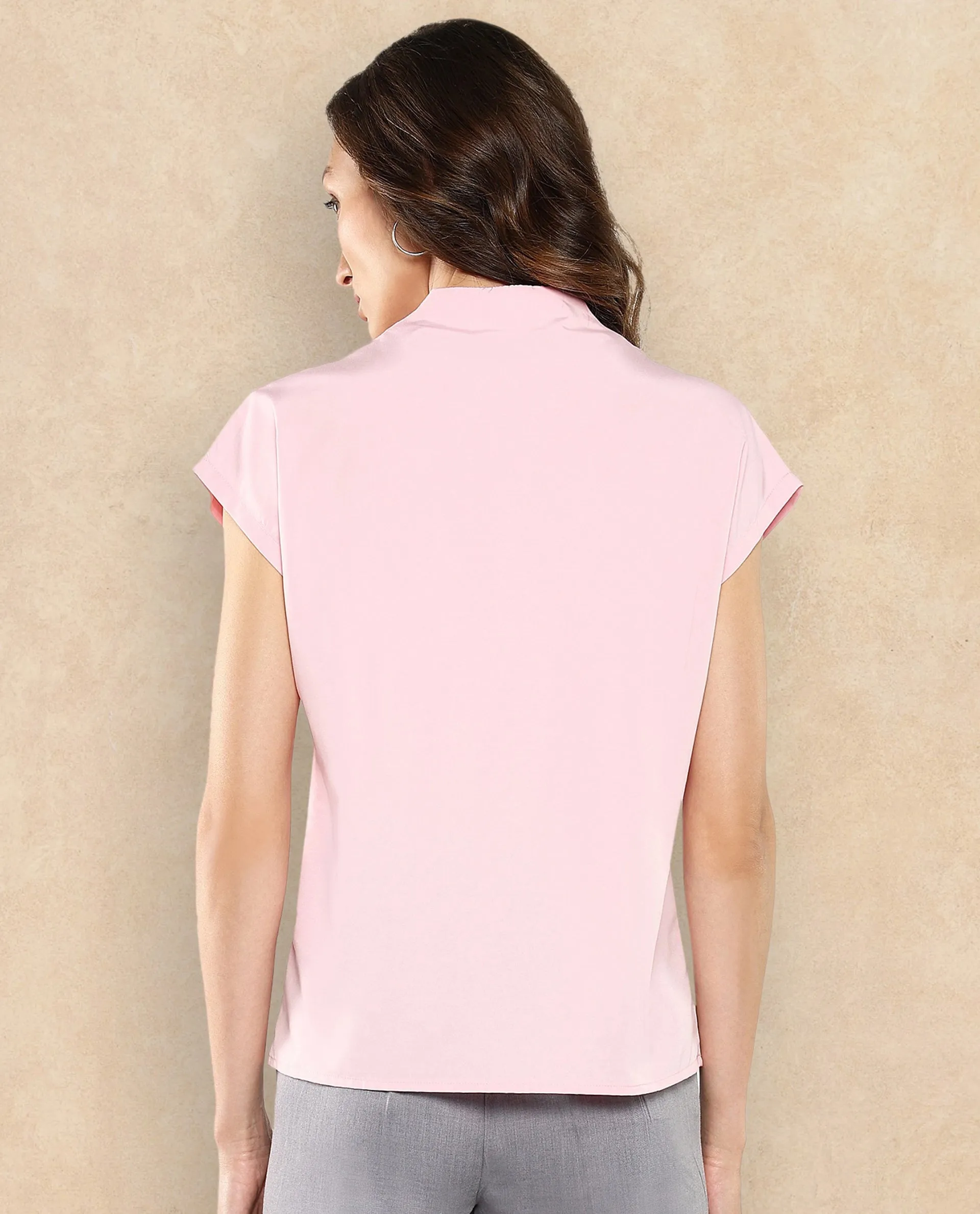 Rareism Women Nopplo Pink Plain Top