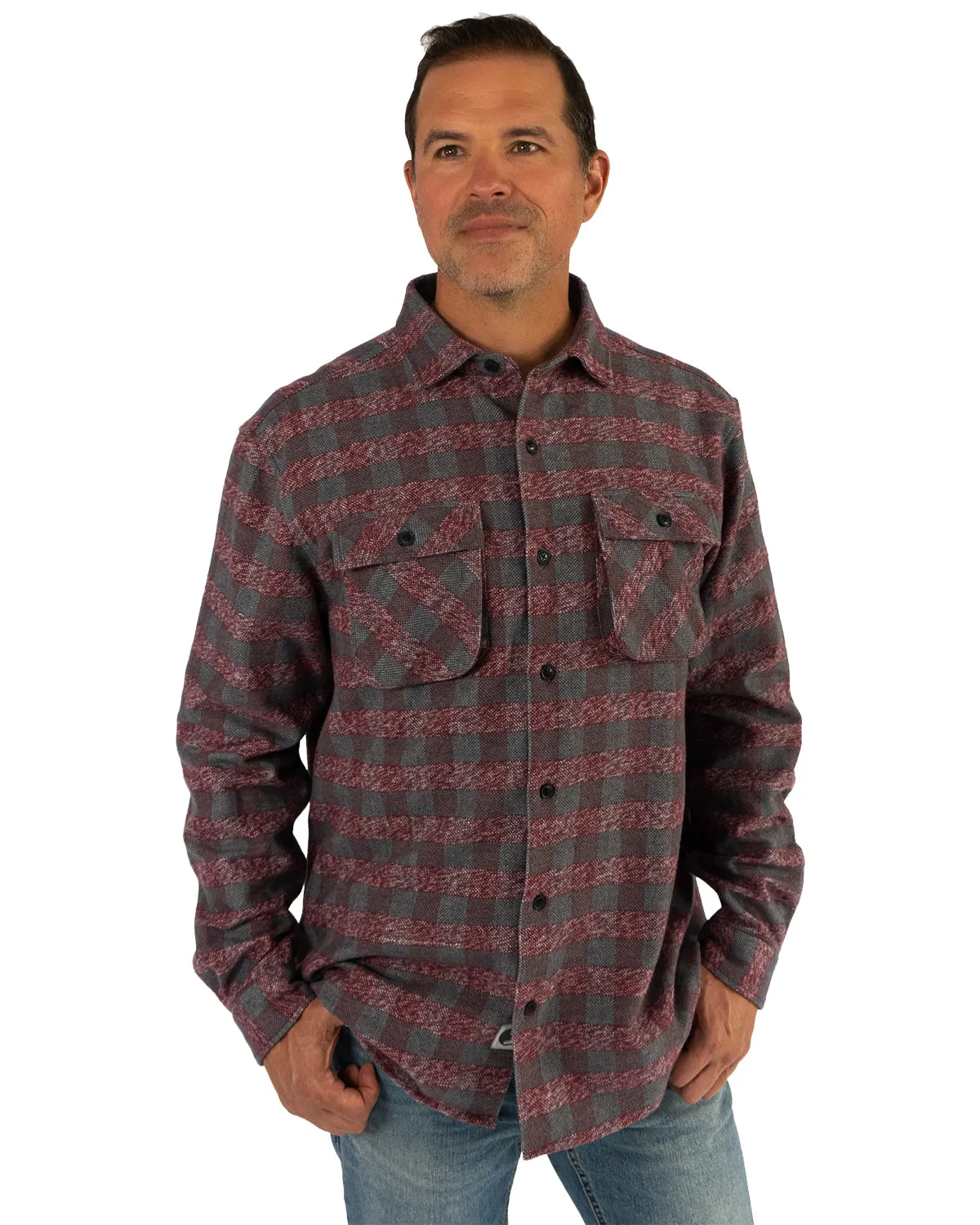 Relaxed Flannel, Burgundy