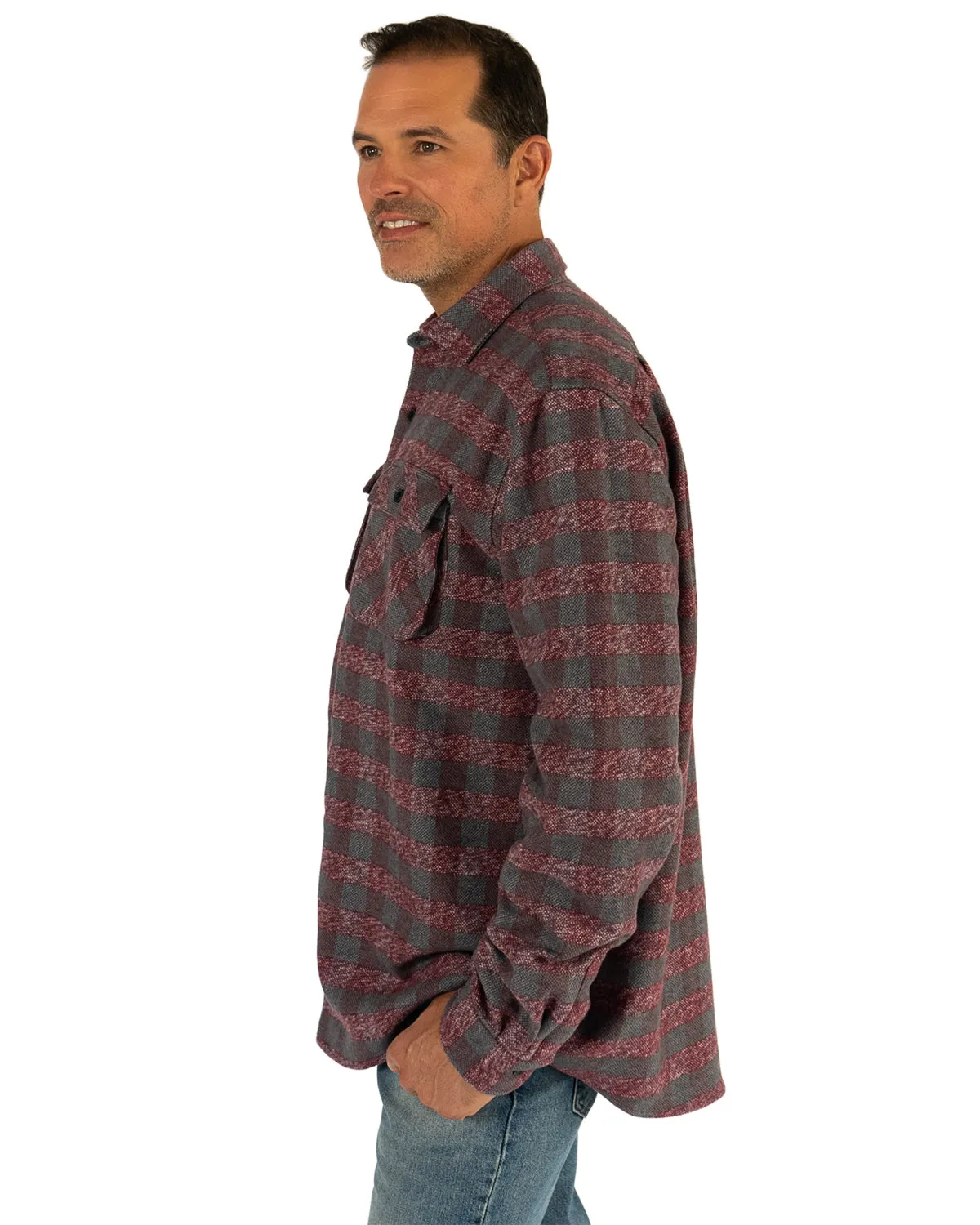 Relaxed Flannel, Burgundy