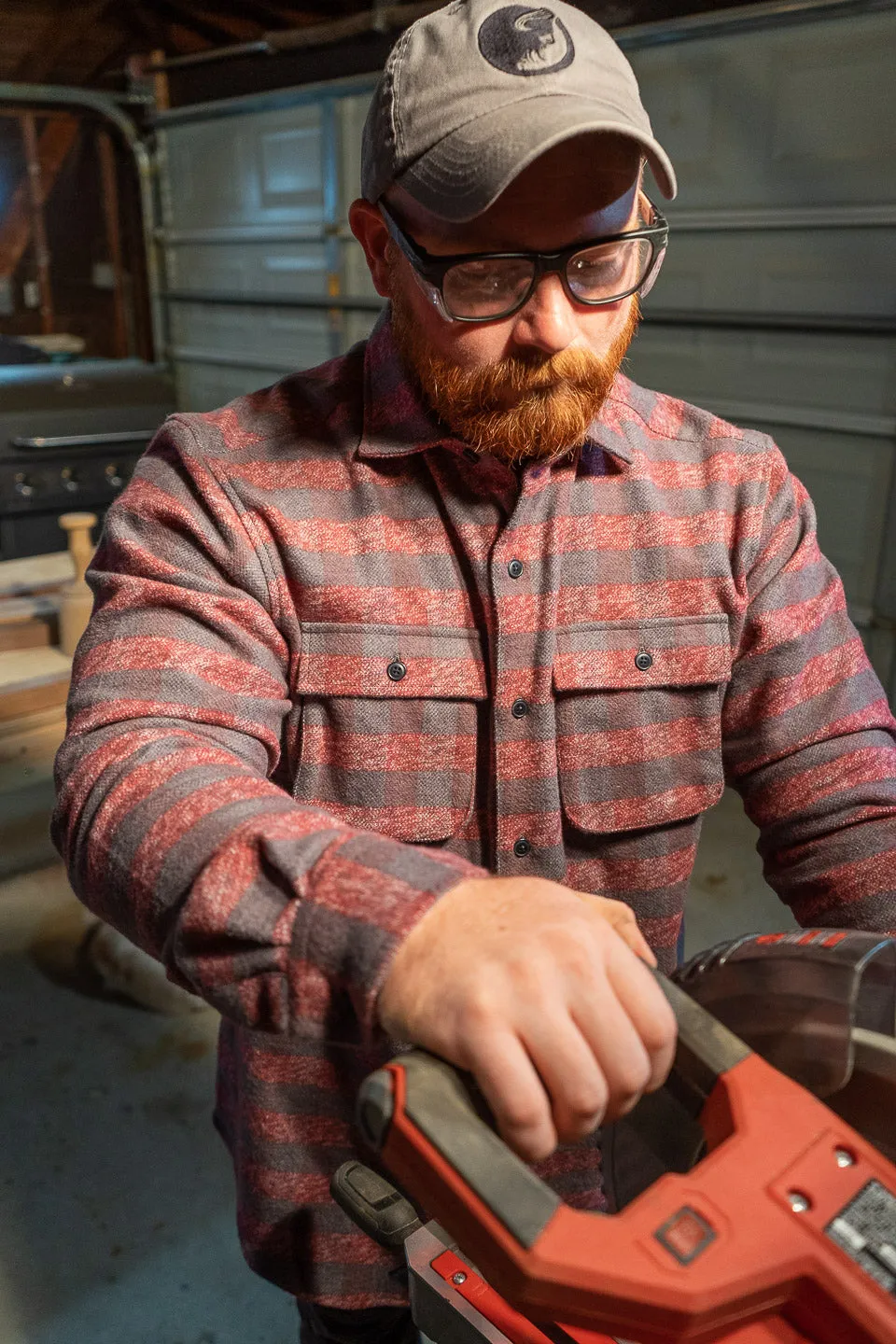 Relaxed Flannel, Burgundy