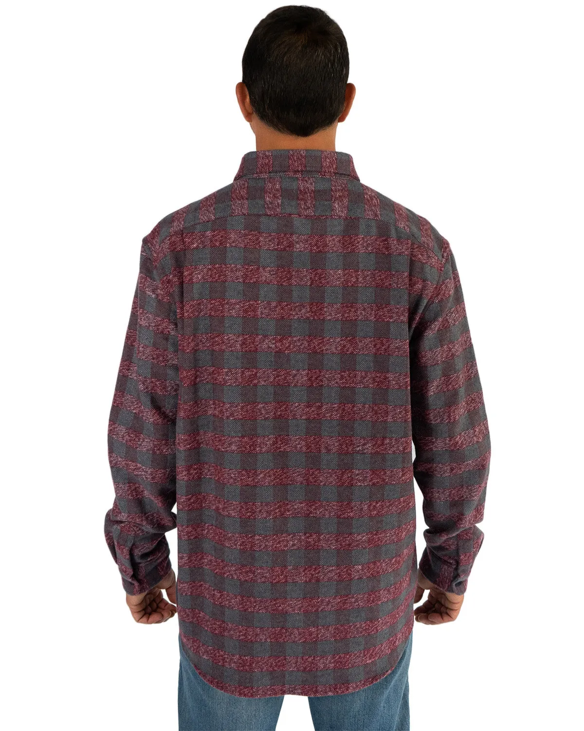 Relaxed Flannel, Burgundy