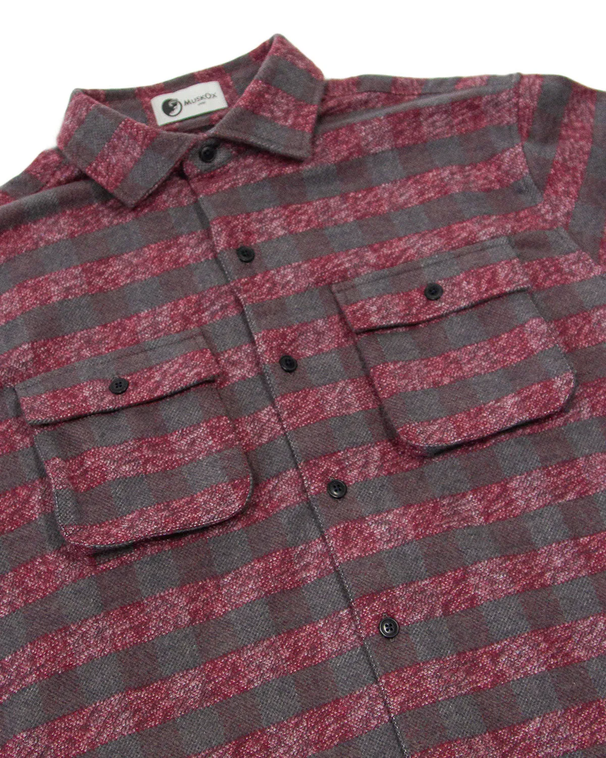 Relaxed Flannel, Burgundy