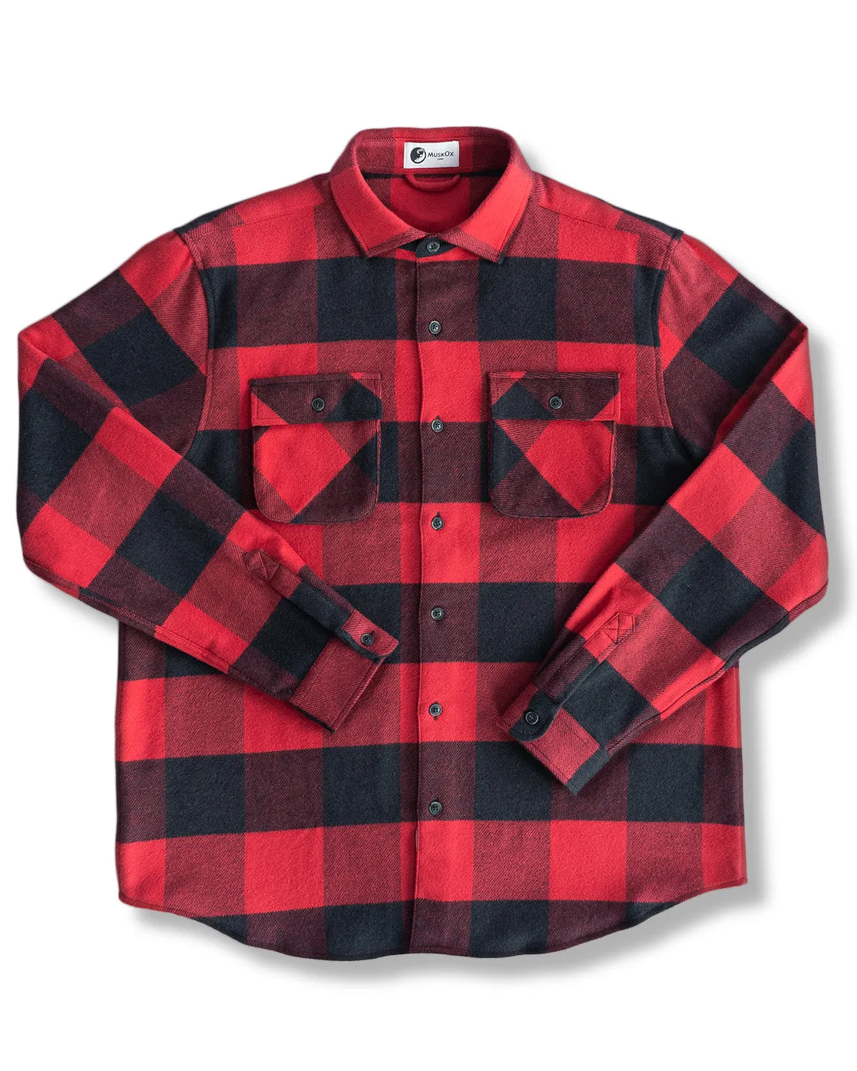 Relaxed Flannel, Giant Gingham in Vermillion