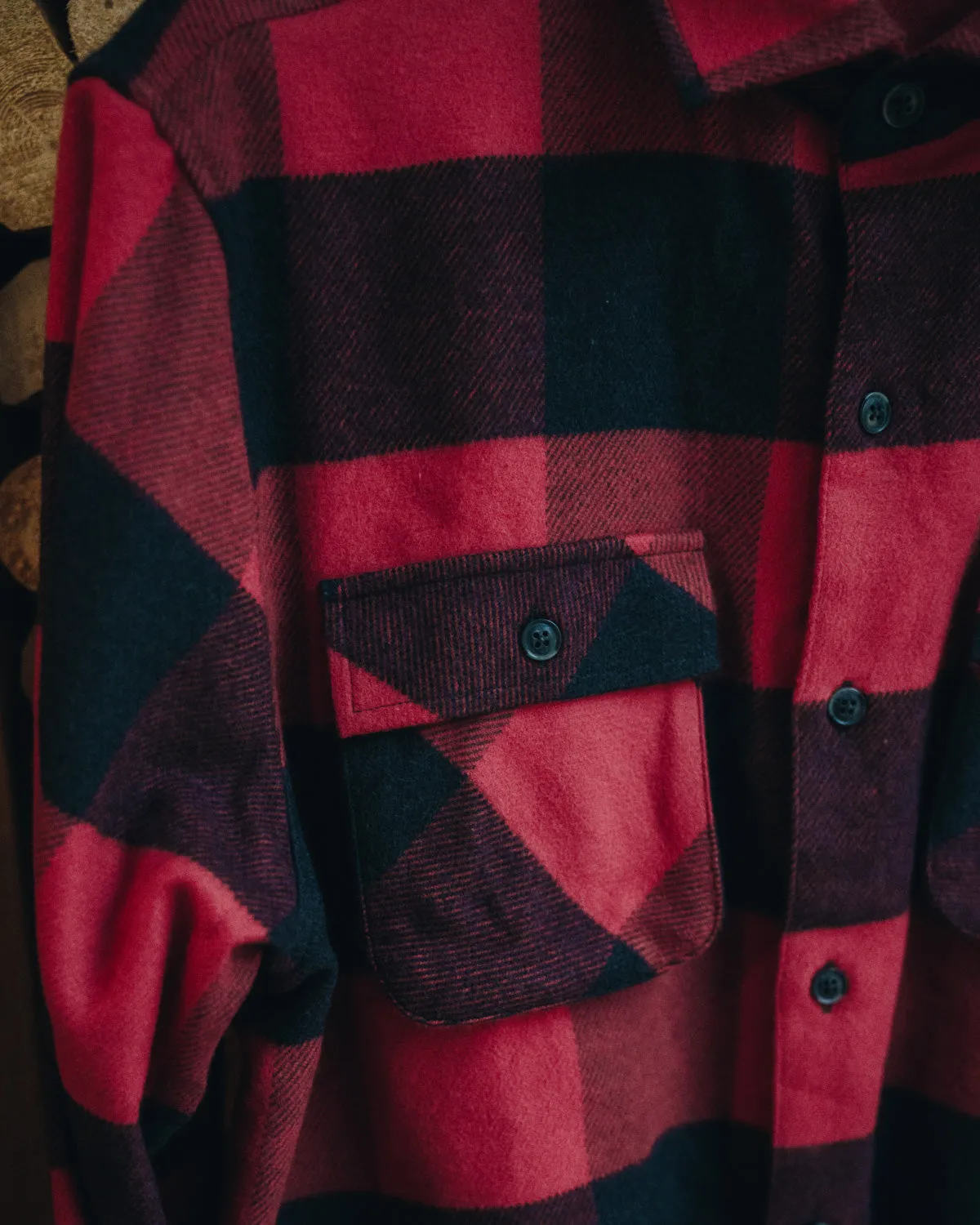 Relaxed Flannel, Giant Gingham in Vermillion