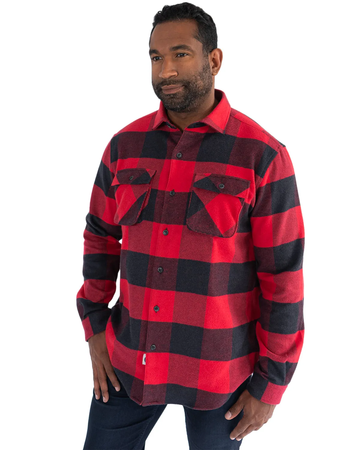 Relaxed Flannel, Giant Gingham in Vermillion