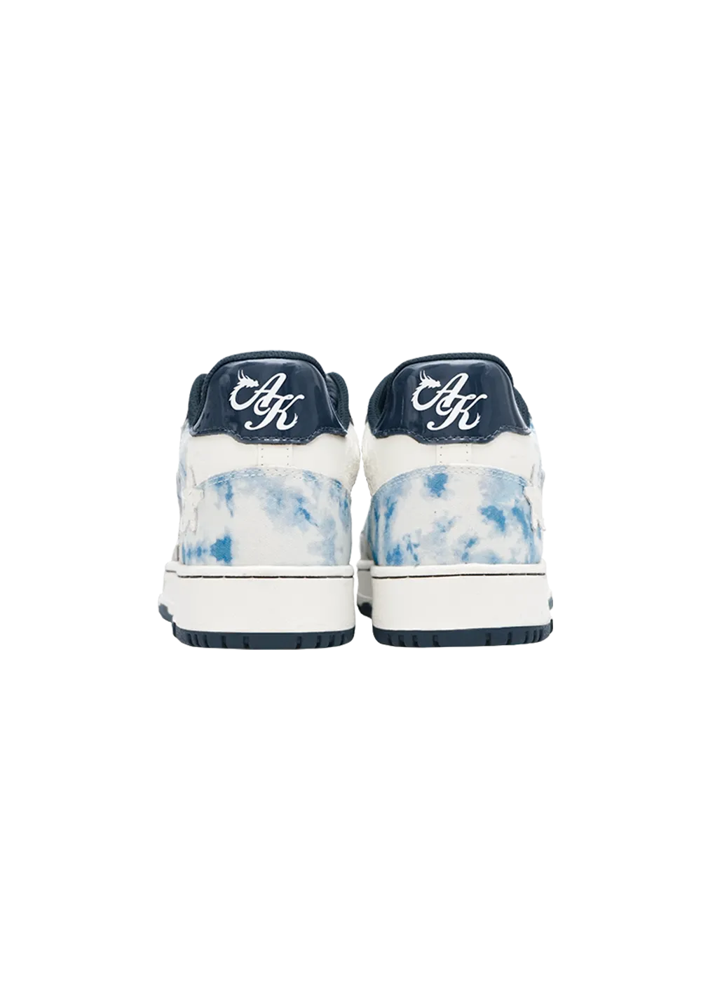 Retro Star Sneakers-Blue And White Porcelain