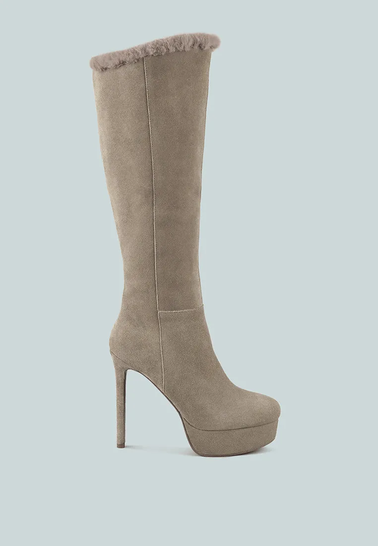 Saldana Convertible Suede Leather High Boots