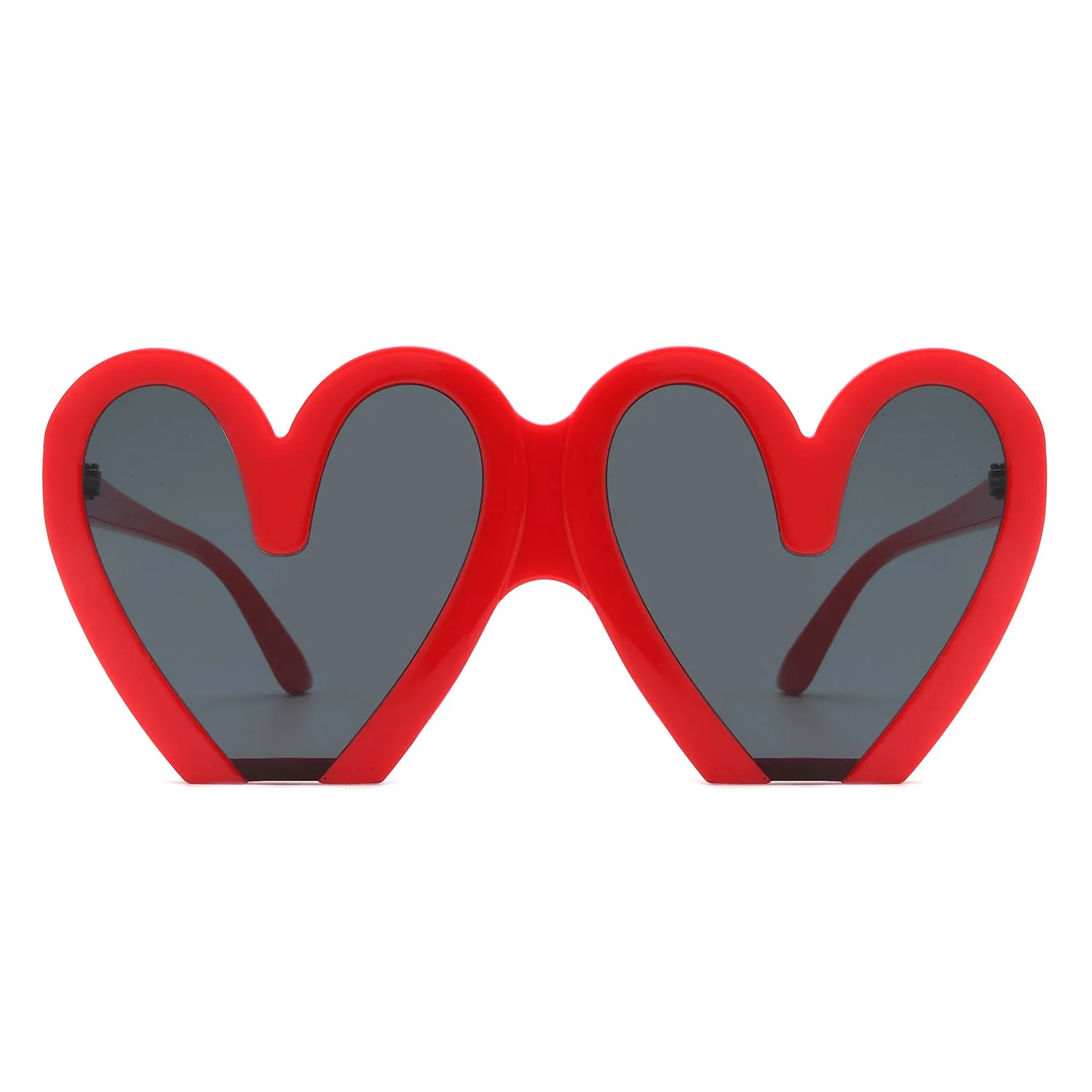 Skylette - Heart Shaped Oversized Party Fashion Sunglasses