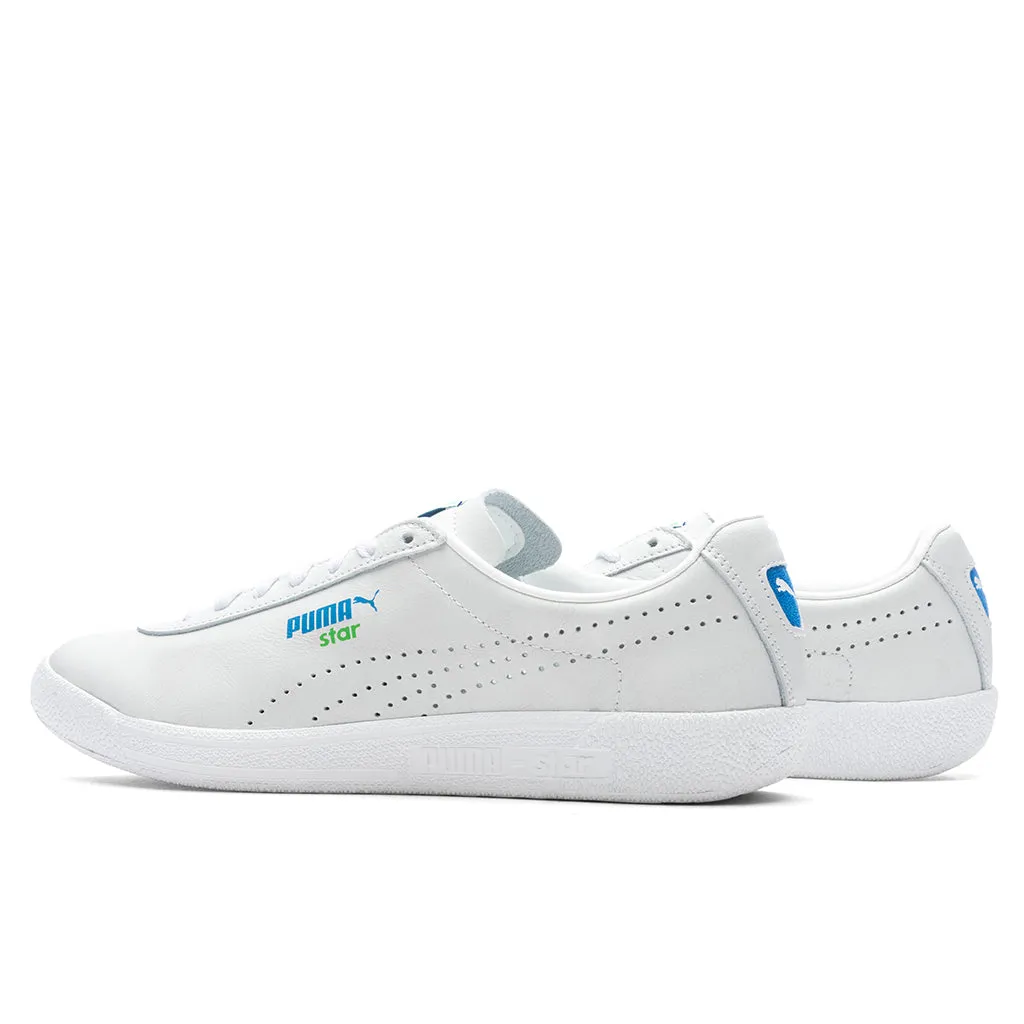 Star Tennis Whites - White/Ultra Blue/Green