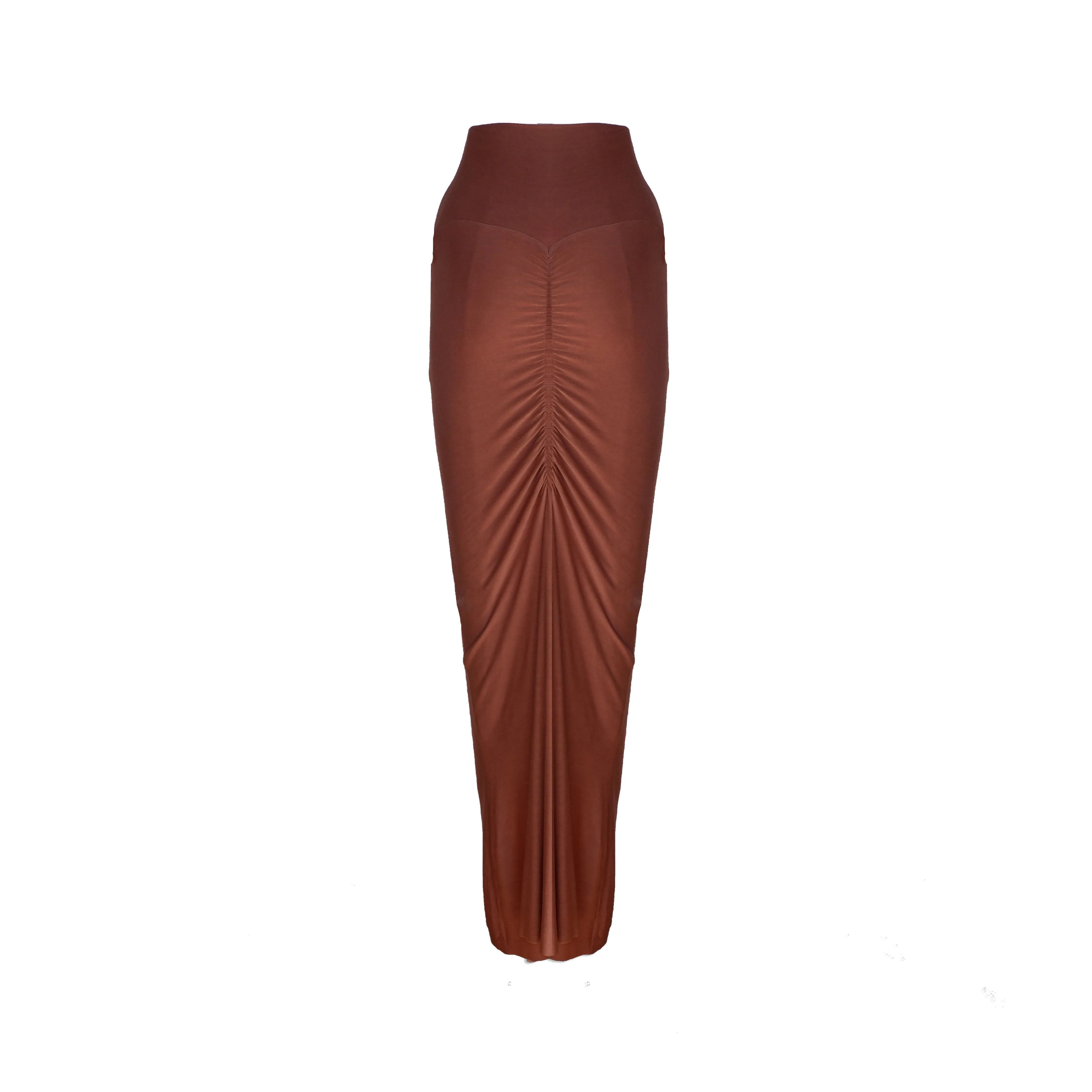 Terracotta Modal Soft Jersey Drawstring Skirt