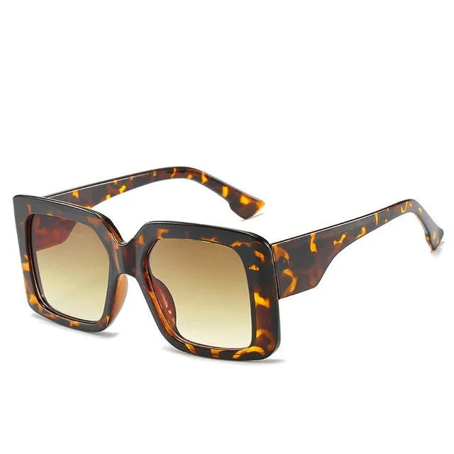 Trendy Big Frame Retro Square Sunglasses