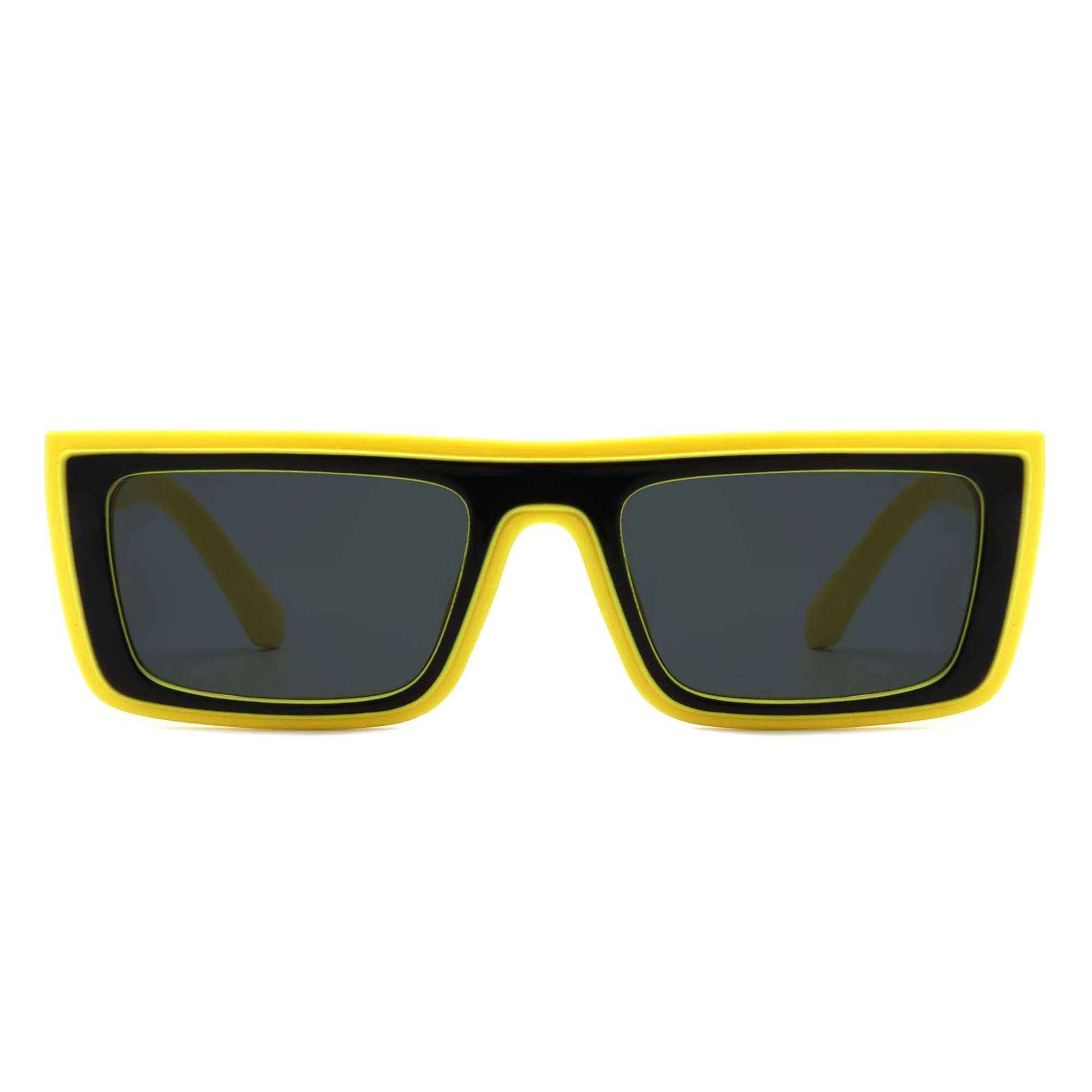 Tybalt - Retro Rectangle Square Flat Top Sunglasses