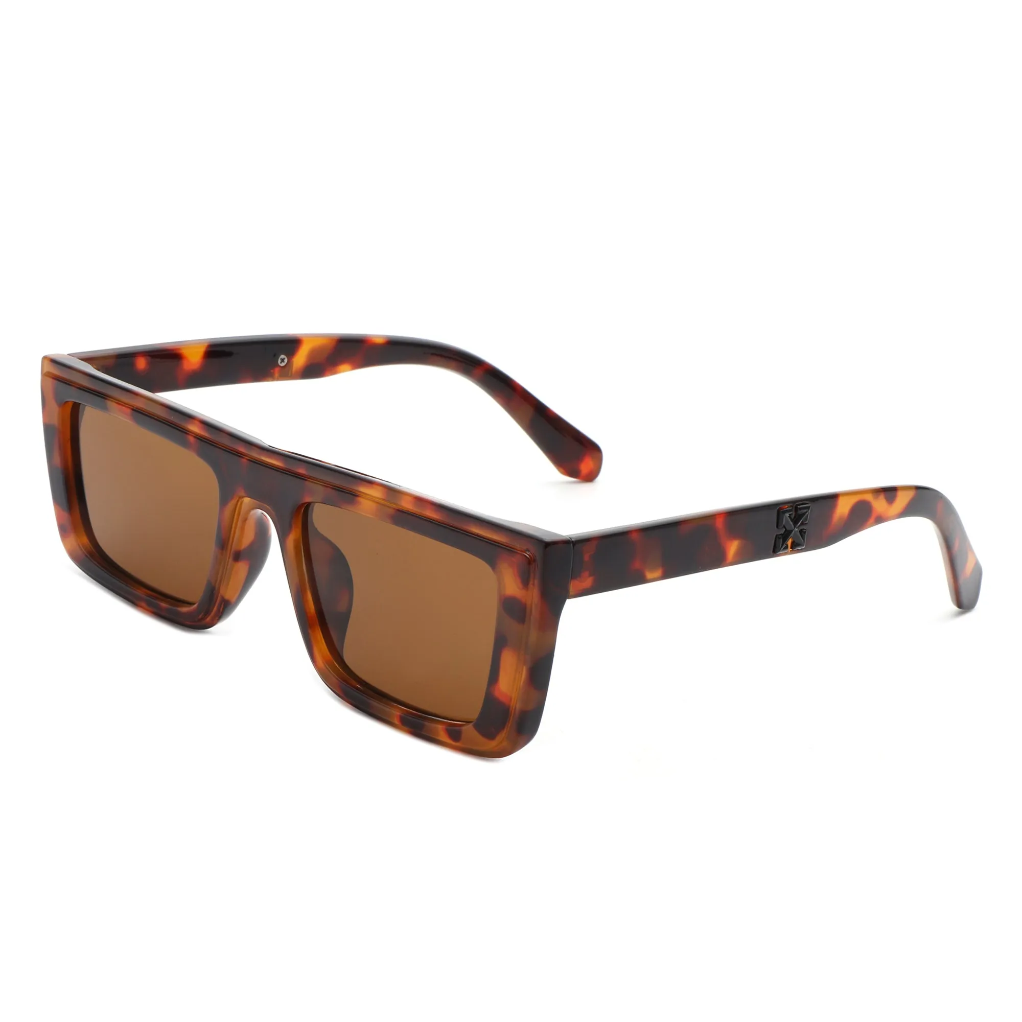 Tybalt - Retro Rectangle Square Flat Top Sunglasses