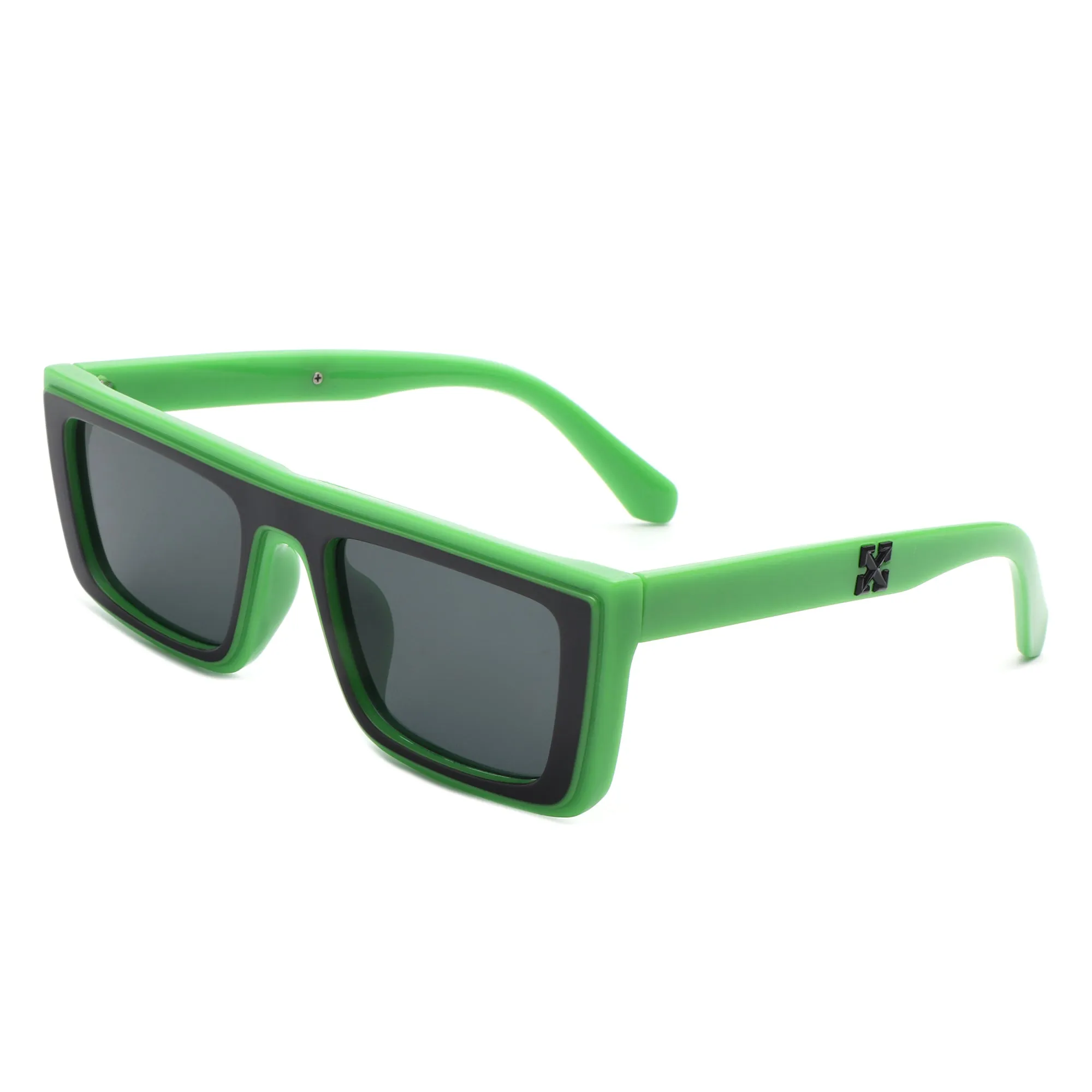 Tybalt - Retro Rectangle Square Flat Top Sunglasses