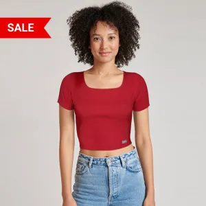 USA Original Square Neck Cropped Tee