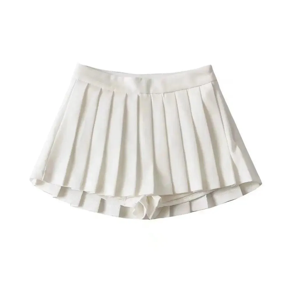 Vintage Pleated Mini Skirts: Stylish Korean Tennis Fashionista