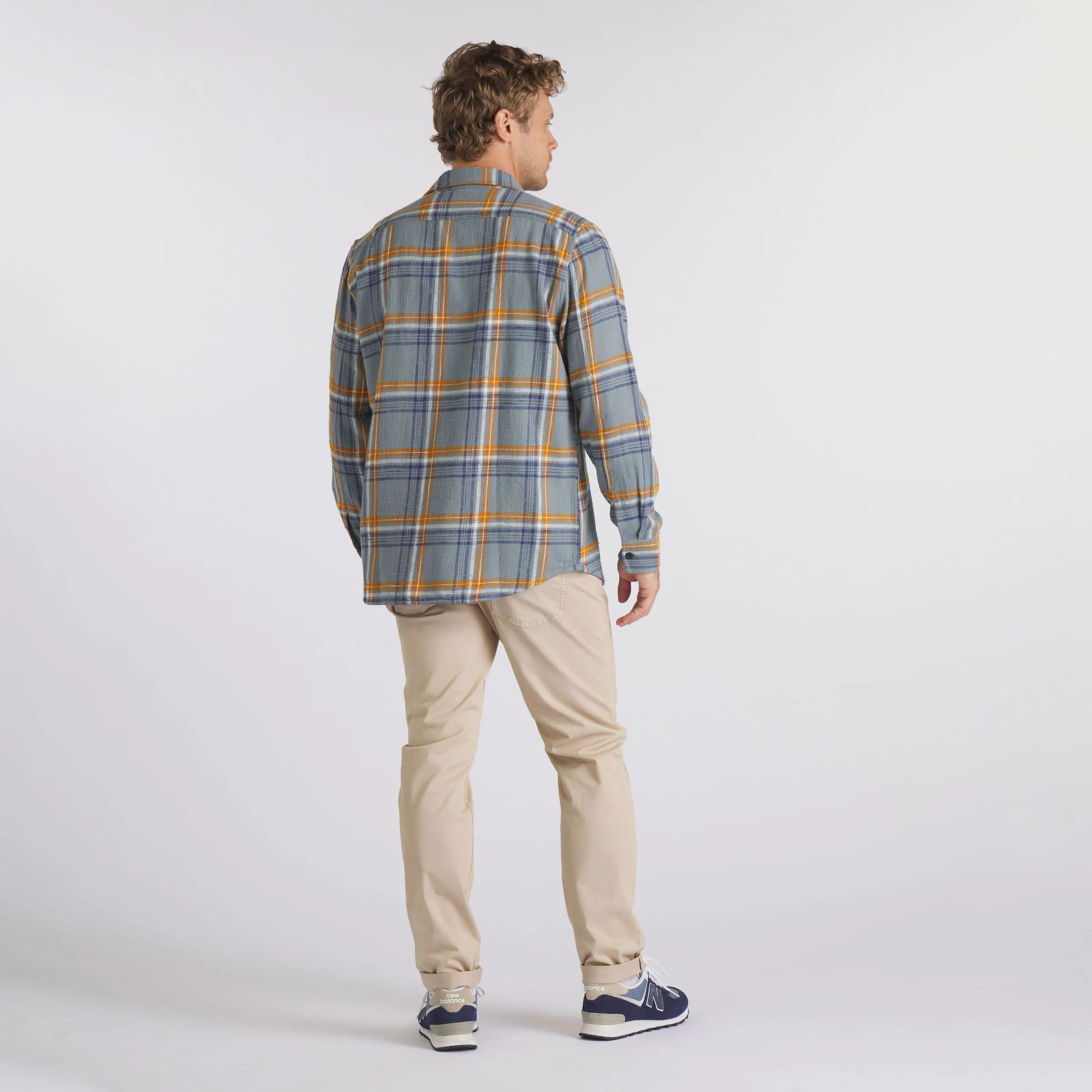 Vintage Slub Twill Shirt - Blue Lead Buckthorn