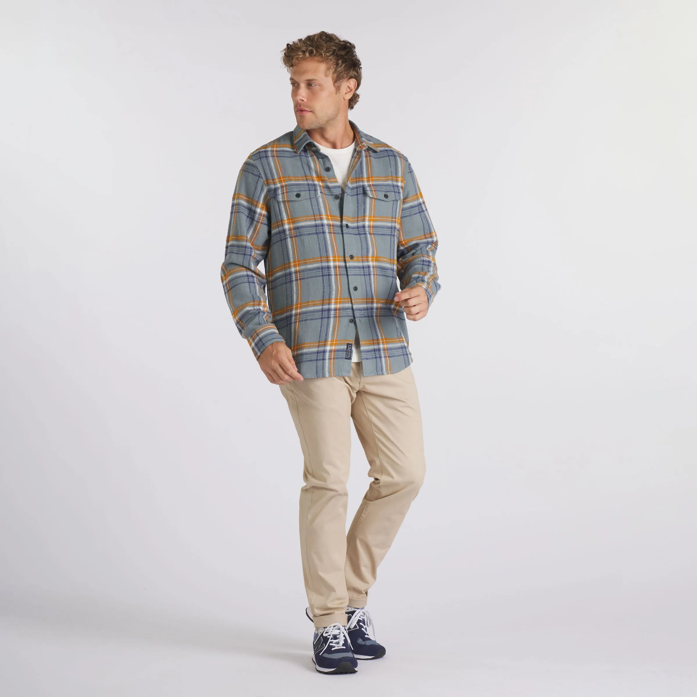 Vintage Slub Twill Shirt - Blue Lead Buckthorn