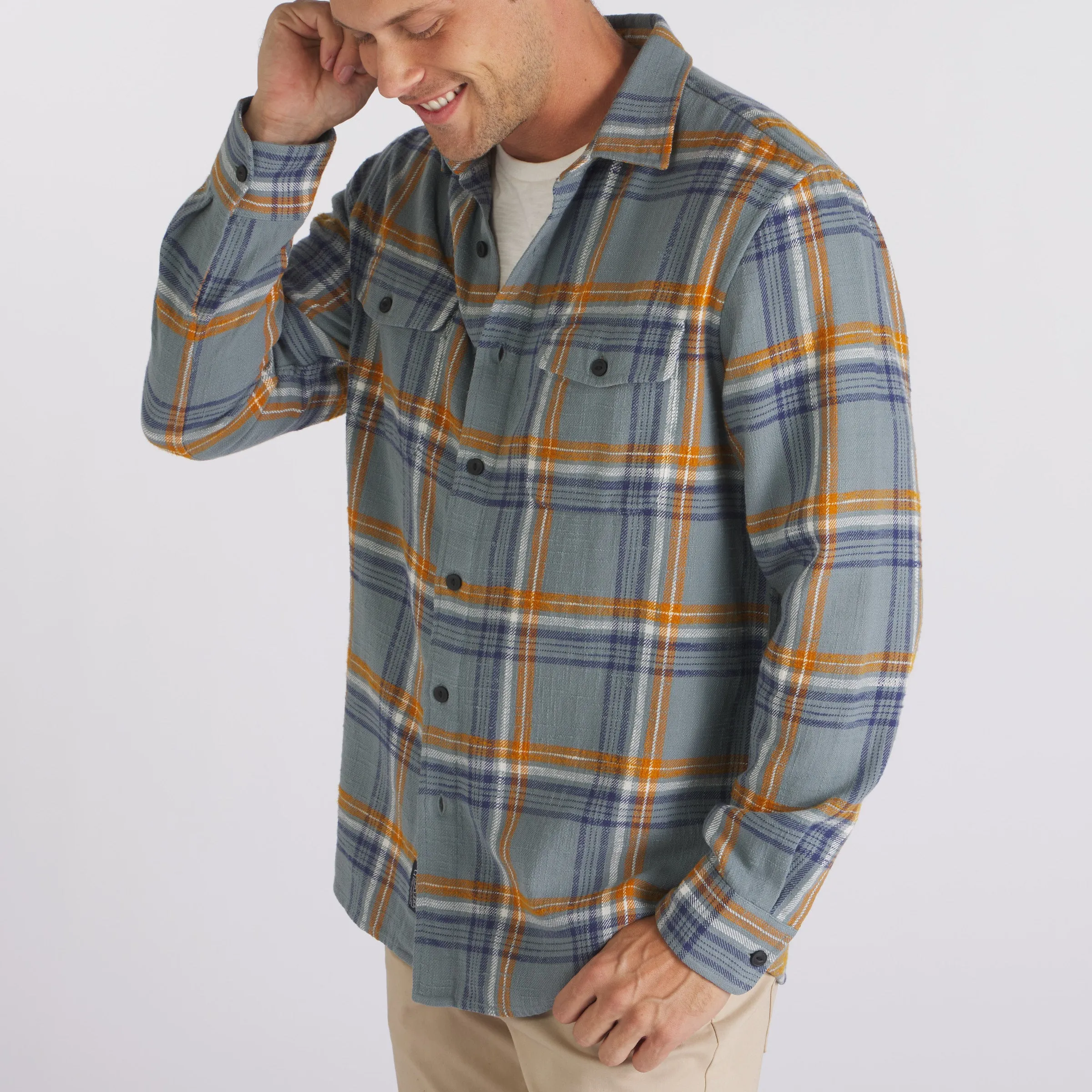 Vintage Slub Twill Shirt - Blue Lead Buckthorn