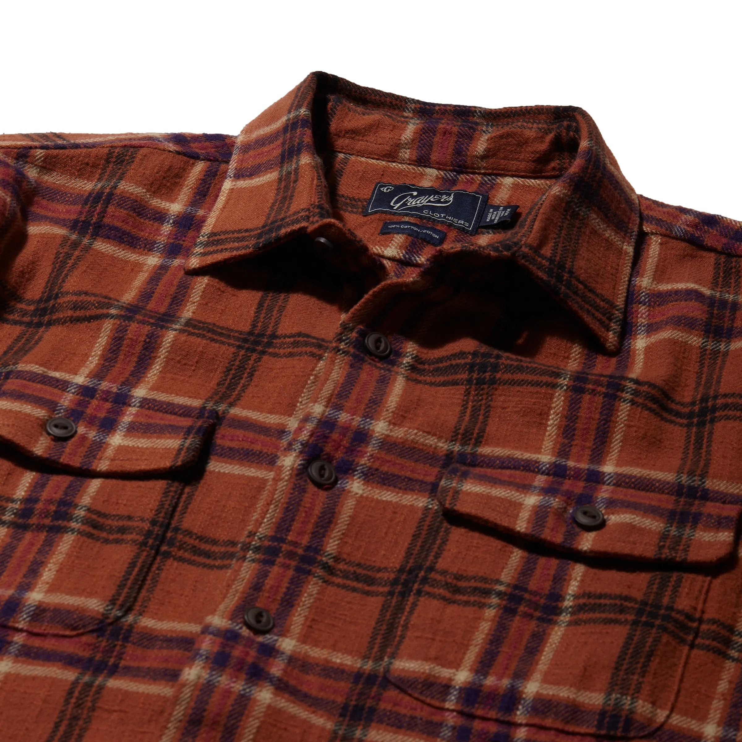 Vintage Slub Twill Shirt - Clove Navy