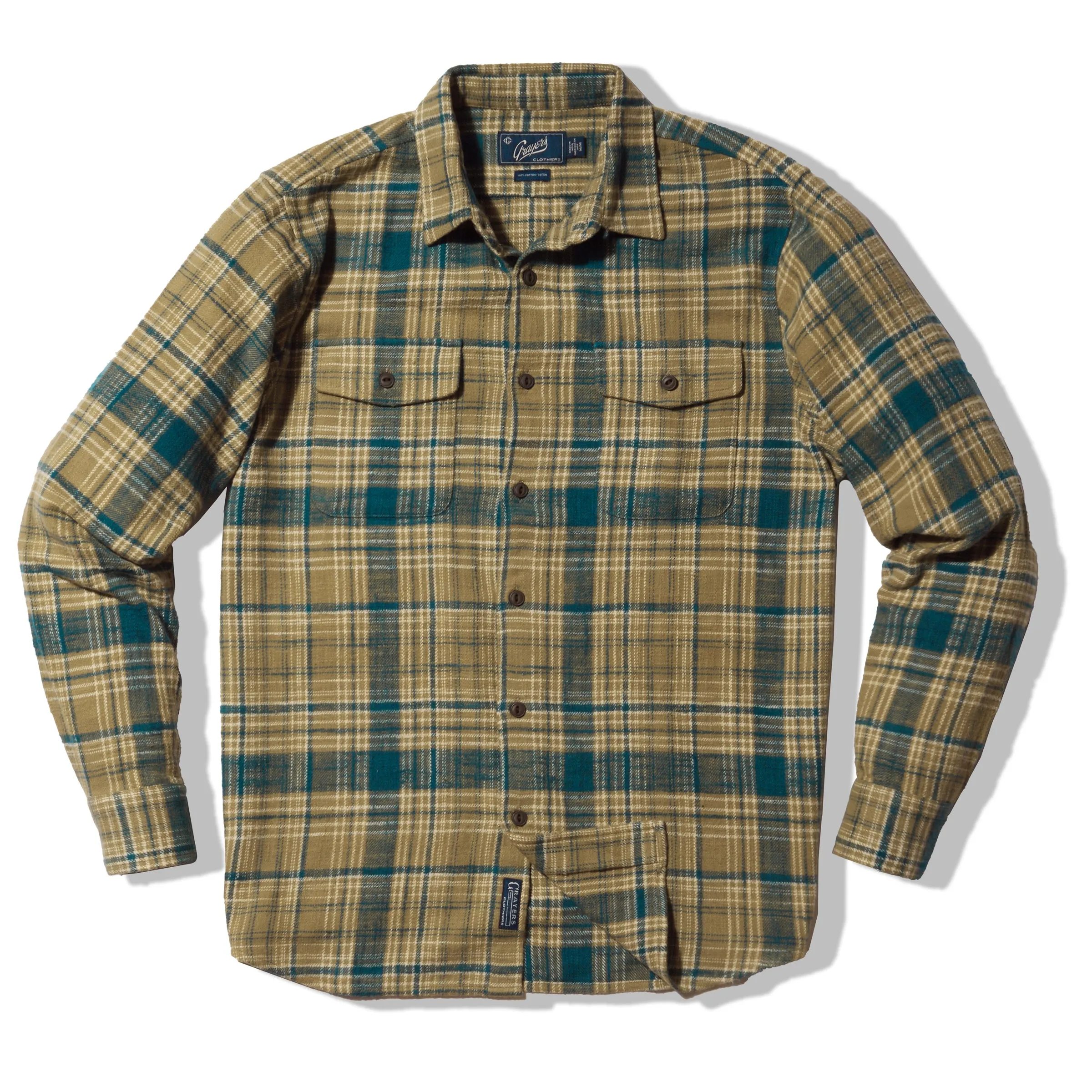 Vintage Slub Twill Shirt - Olive Pine