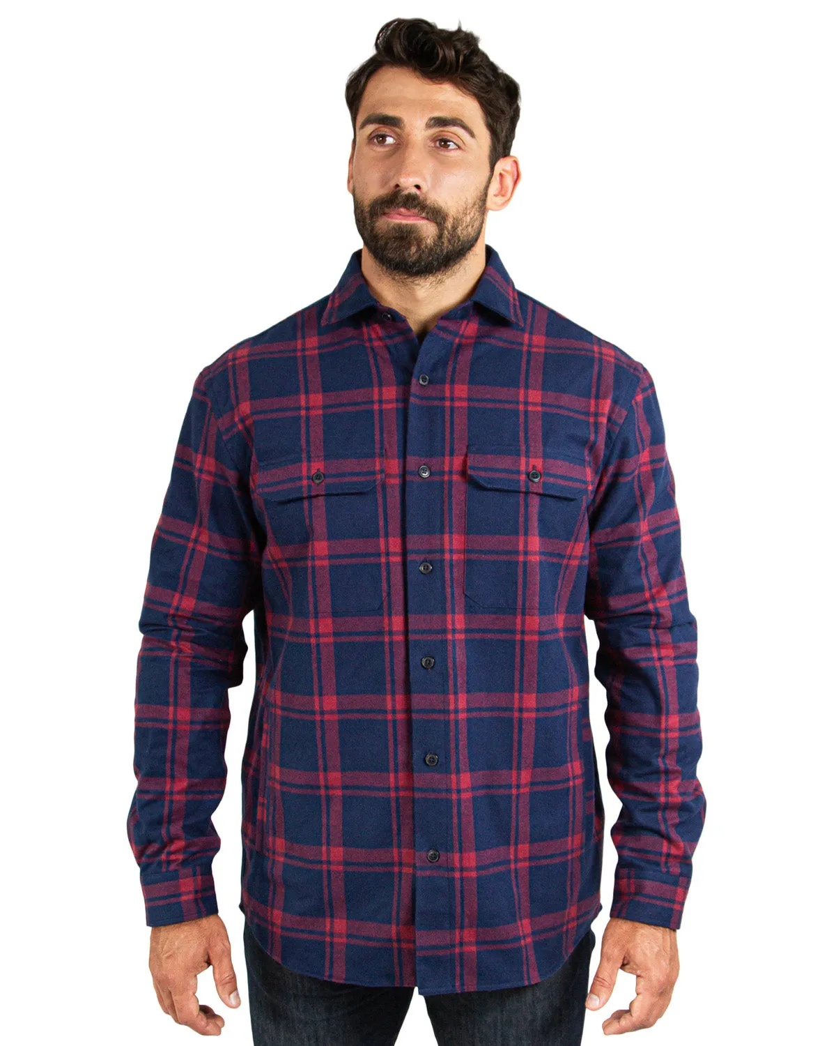 Yukon Flannel Shirt Jacket, Burgundy