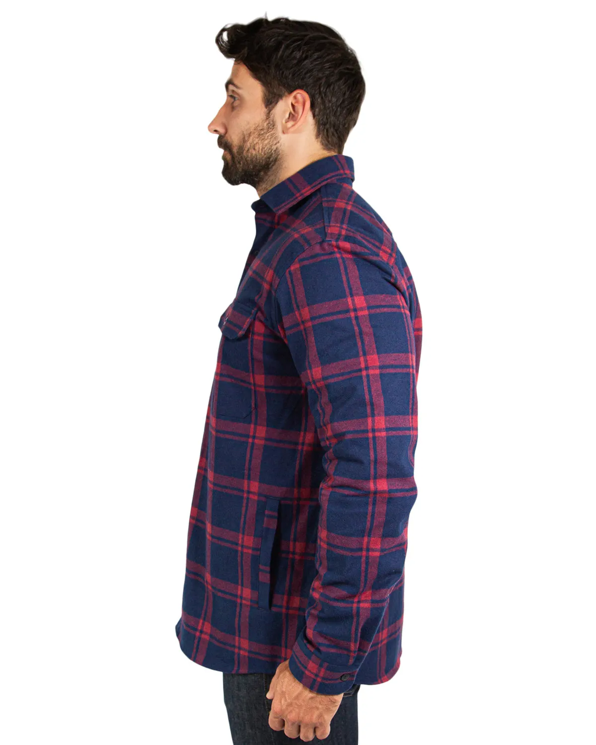 Yukon Flannel Shirt Jacket, Burgundy